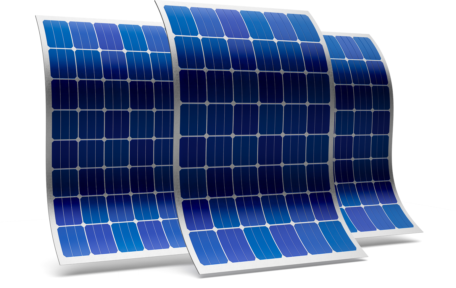 solar panels in 3d render realistic
